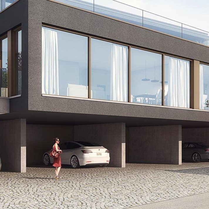 MFH Riedtalstrasse 11 Visualisierung Mehrfamilienhaus Riedtalstrasse 11 mit Carport – Sanitär und Heizung von SOS Gebäudetechnik